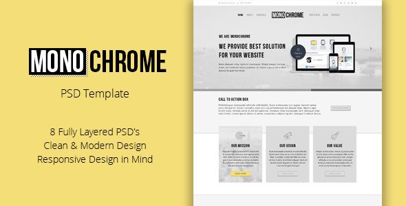 Monochrome - Corporate PSD Template
 FXTheme