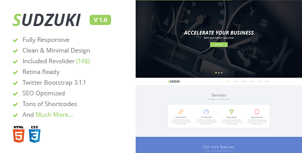 Sudzuki - Premium One Page Bootstrap Template
 FXTheme