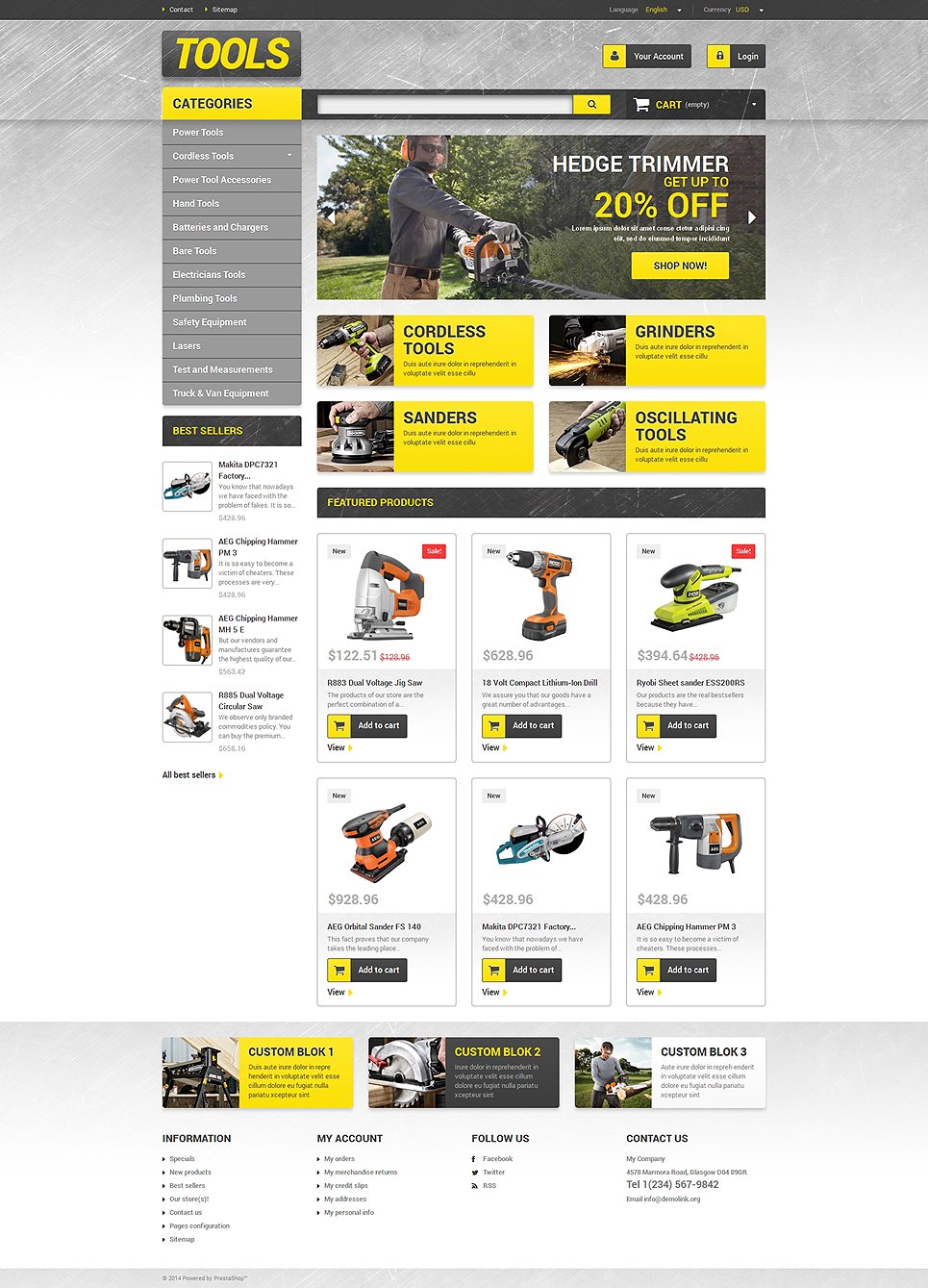Tools & Equipment Responsive PrestaShop Theme TMT