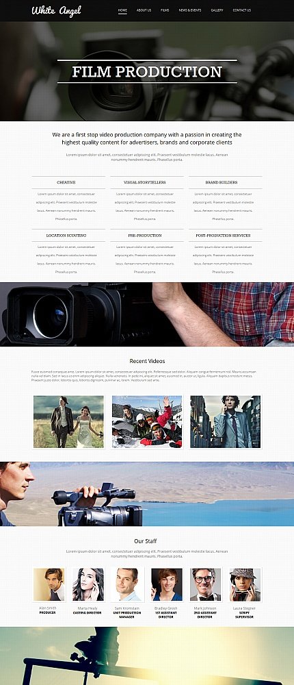 White & Black Moto CMS HTML Template by Irene Site Templates TMT