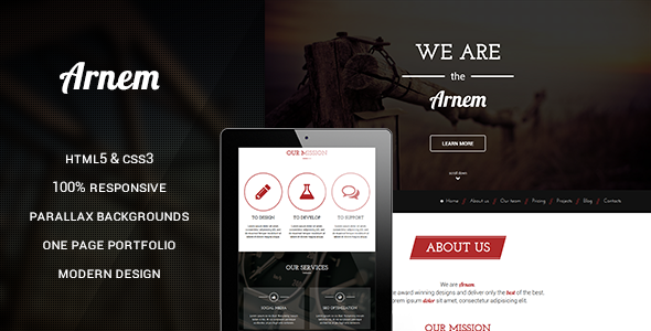 Arnem - Creative One Page Parallax Theme
 FXTheme