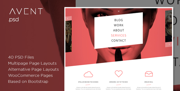 Avent - PSD Template 
 FXThemePSDTemplates
