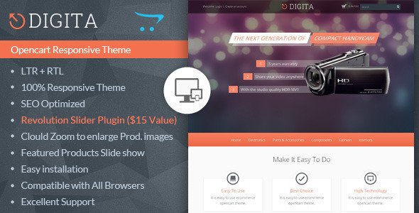 Digita - Opencart Multipurpose Theme
 FXTheme