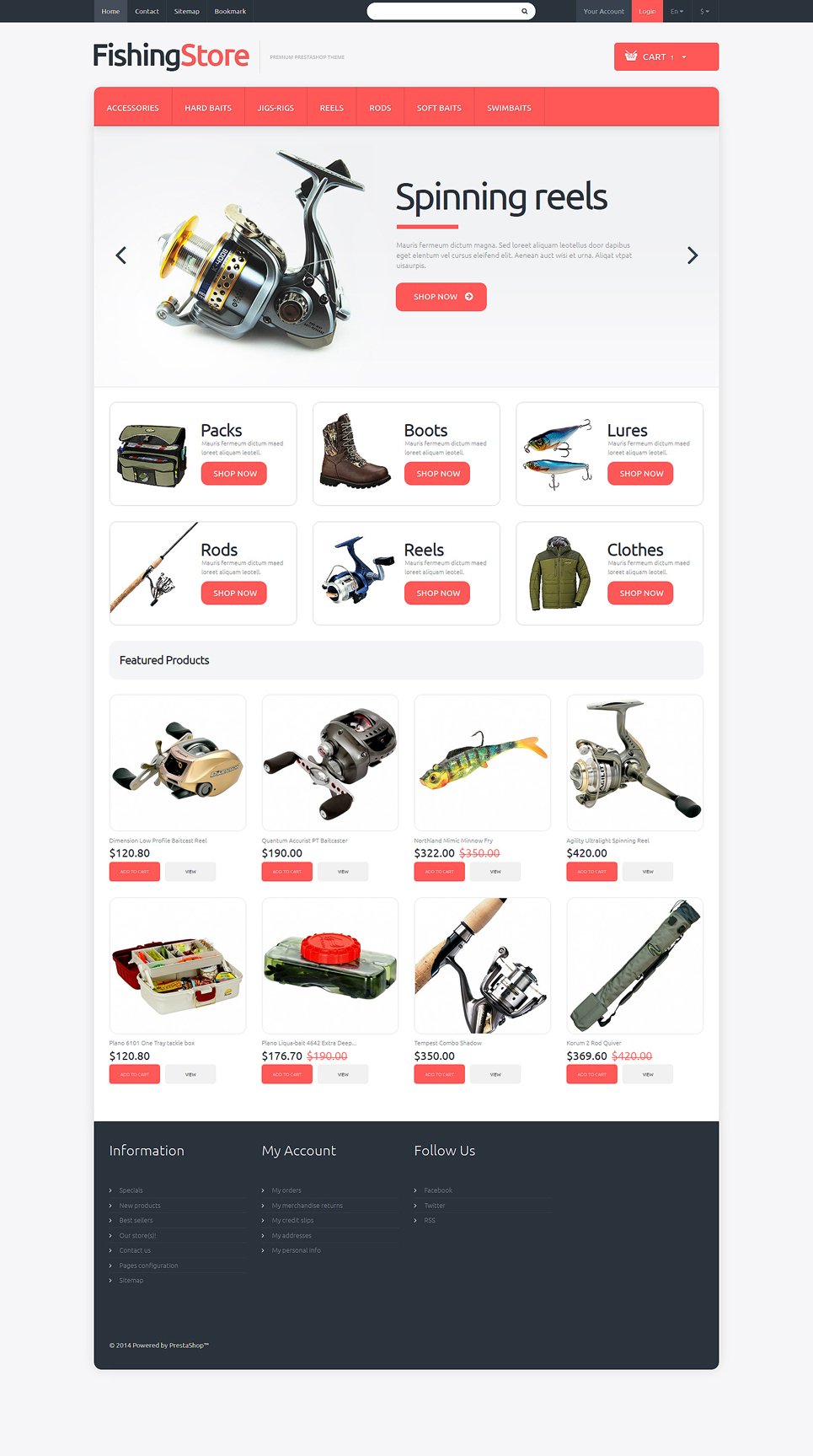 Fishing Responsive PrestaShop Theme TMT