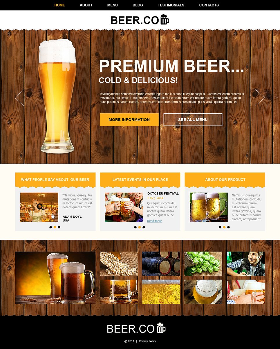 Pub Responsive Joomla Template TMT