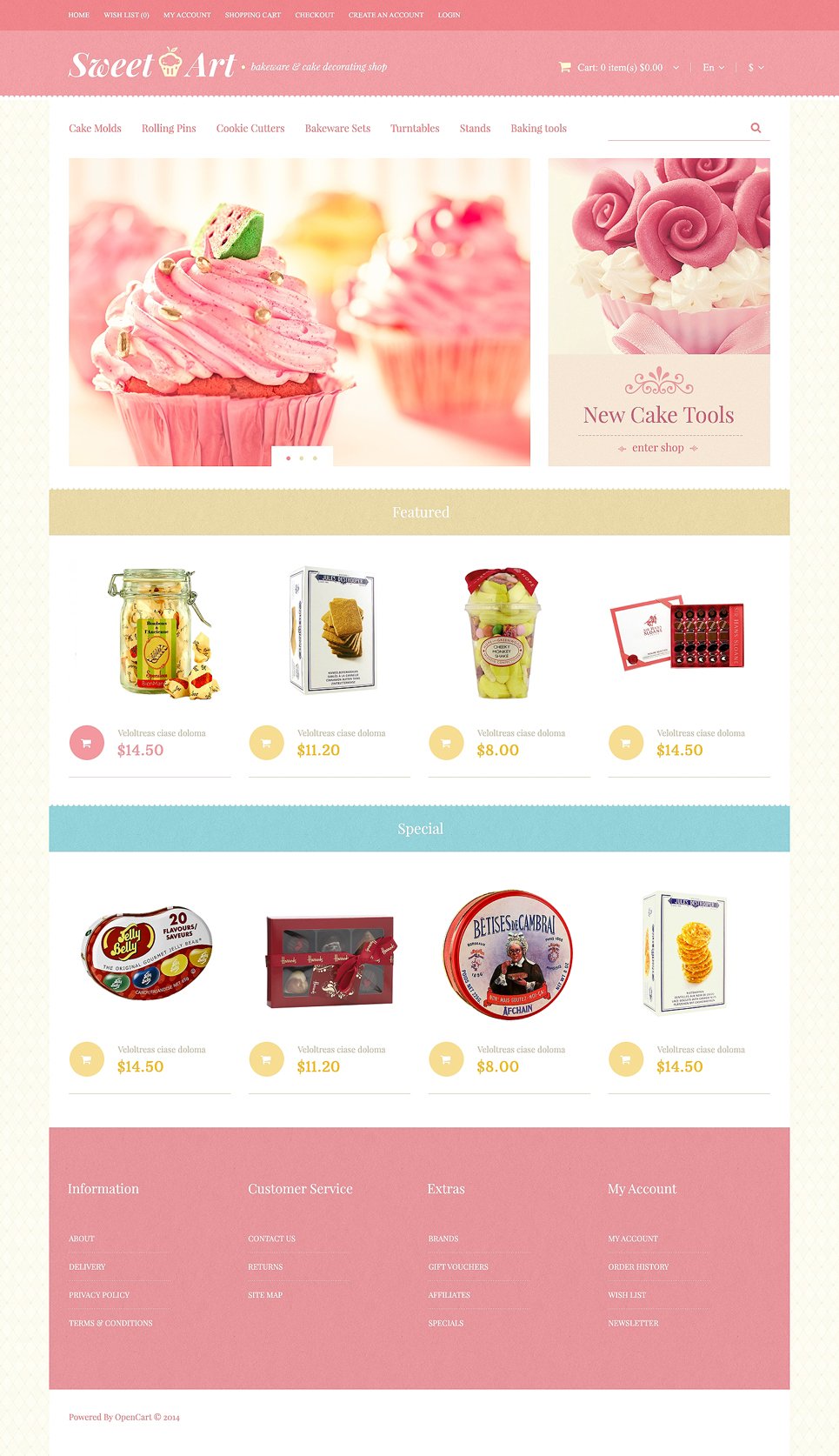 Sweet Shop Responsive OpenCart Template TMT