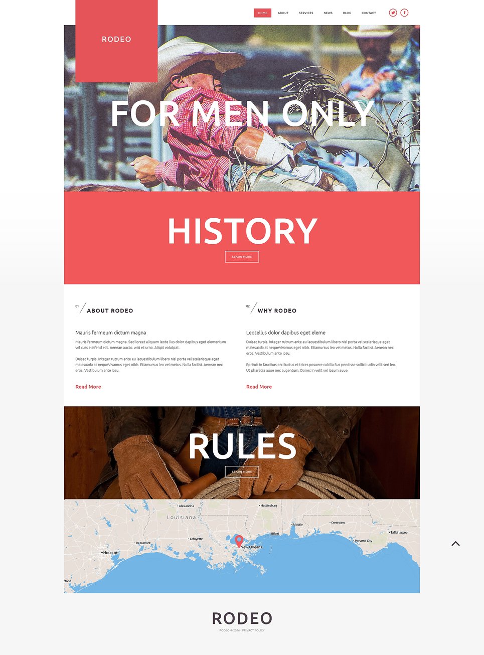 Rodeo Fan Club Joomla Template TMT