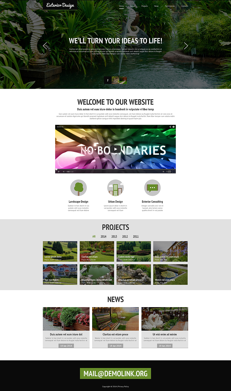 Designing Landscapes Joomla Template TMT