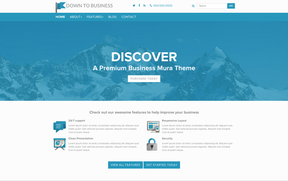 Down to Business - Premium Mura CMS Theme
 TFx