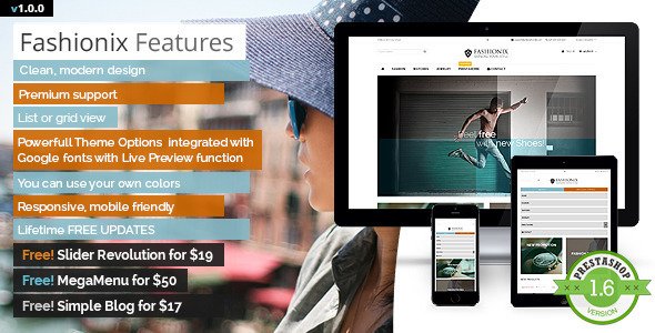 Fashionix - Premium PrestaShop Theme + Blog
 TFx