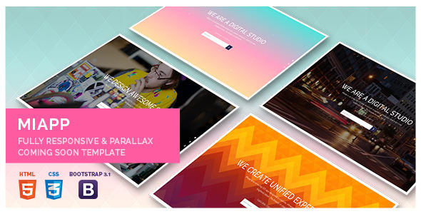 Miapp - Responsive and Parallax Coming Soon Theme 
 TFx