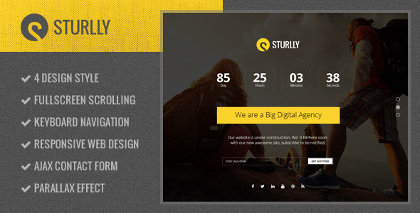 Sturlly - Responsive Coming Soon Template
 TFx