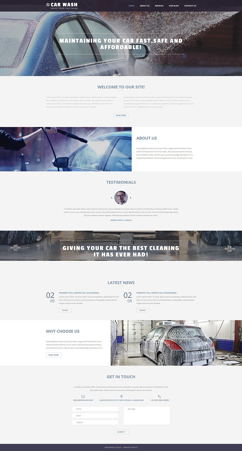 Car Wash Business Joomla Template TMT