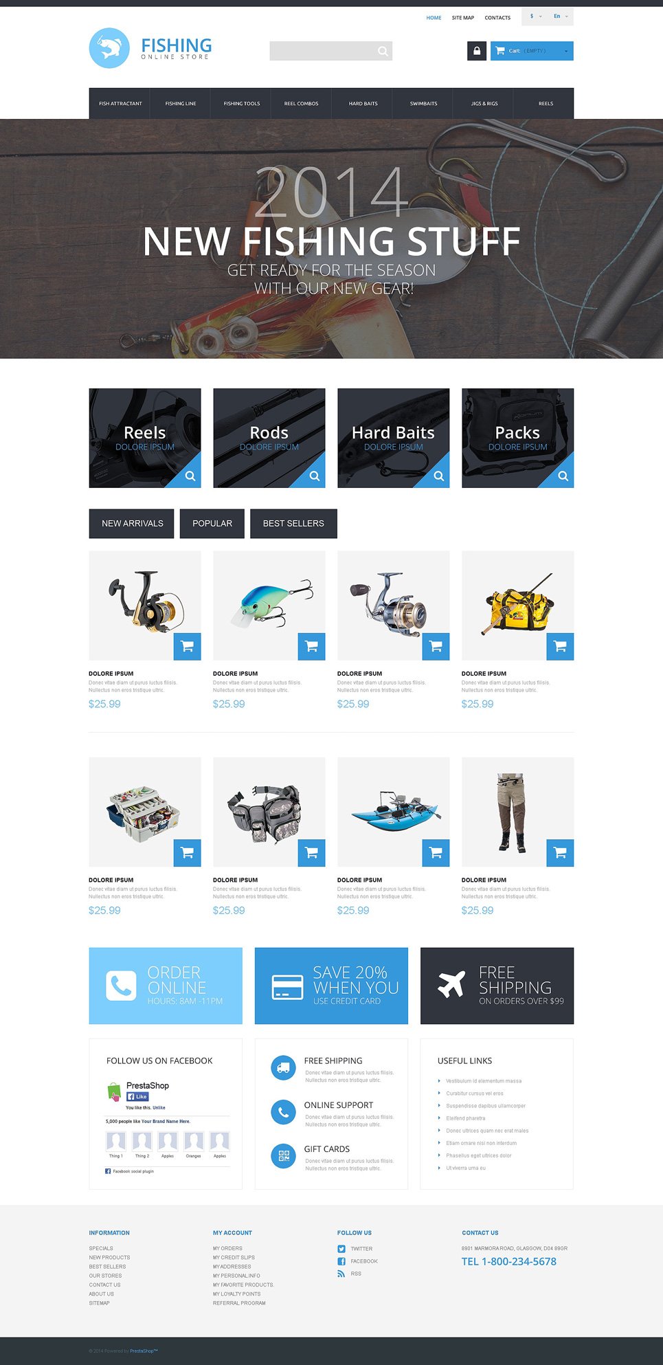 Fishing Responsive PrestaShop Theme TMT