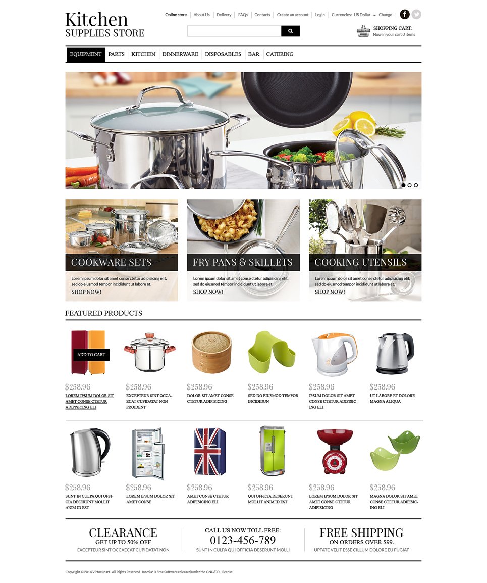 Housewares VirtueMart Template TMT