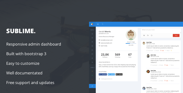 Sublime - Web Application Admin Dashboard
 TFx