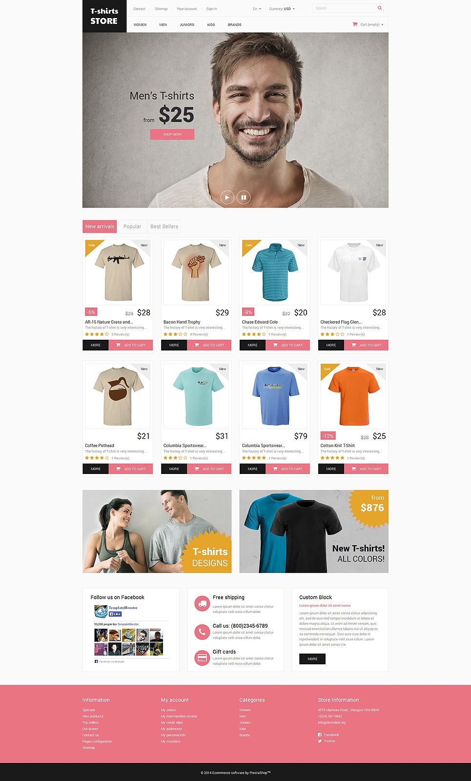T-shirt Shop Responsive PrestaShop Theme TMT