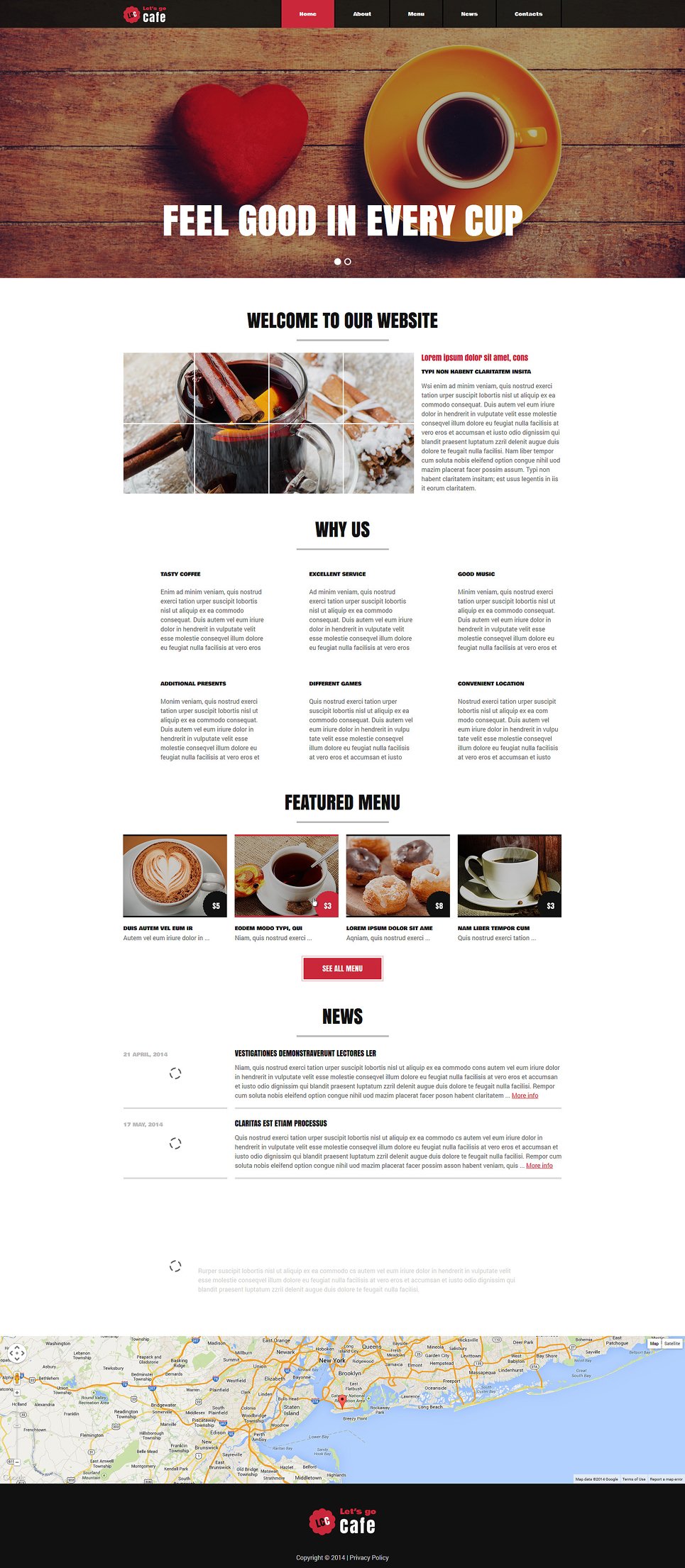 Cafe and Restaurant Joomla Template TMT