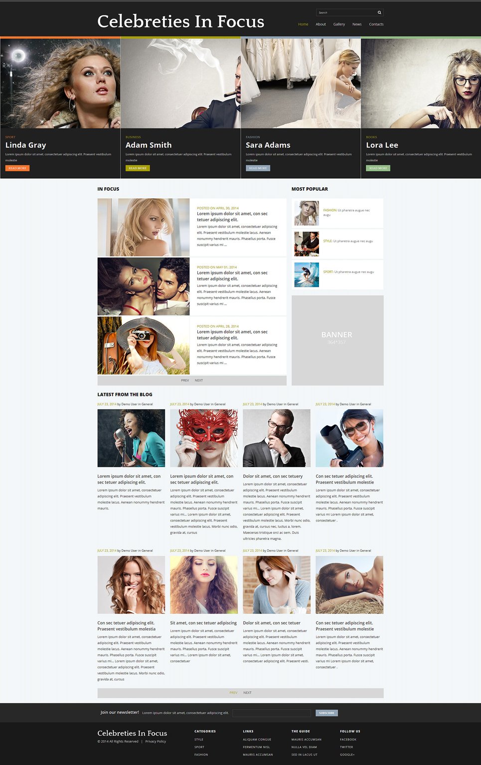 Celebrity Gossip Joomla Template TMT