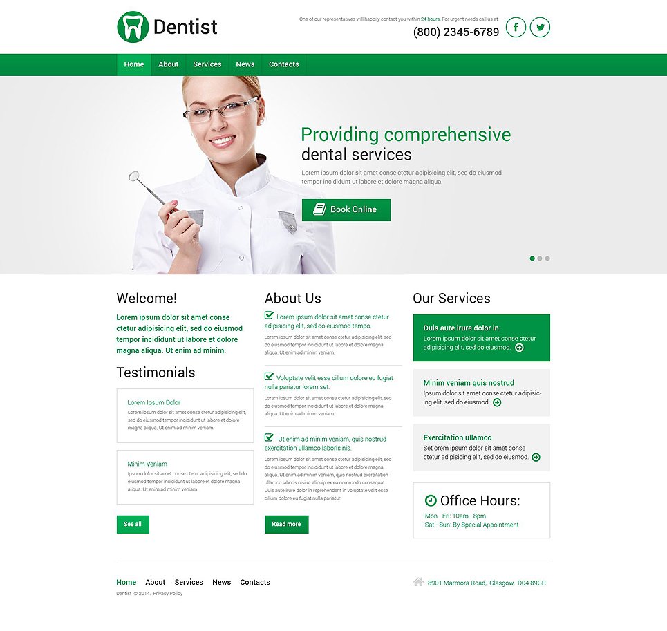 Dentistry Responsive WordPress Theme TMT