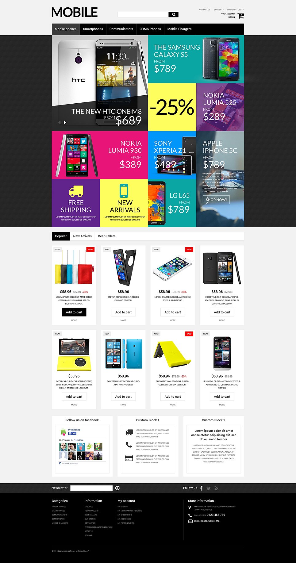 Handheld Devices PrestaShop Theme TMT