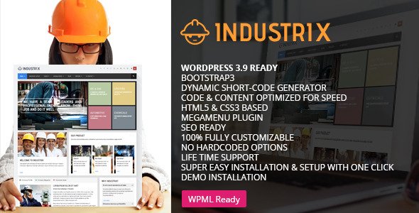 Industrix Multipurpose WordPress Theme
 TFx