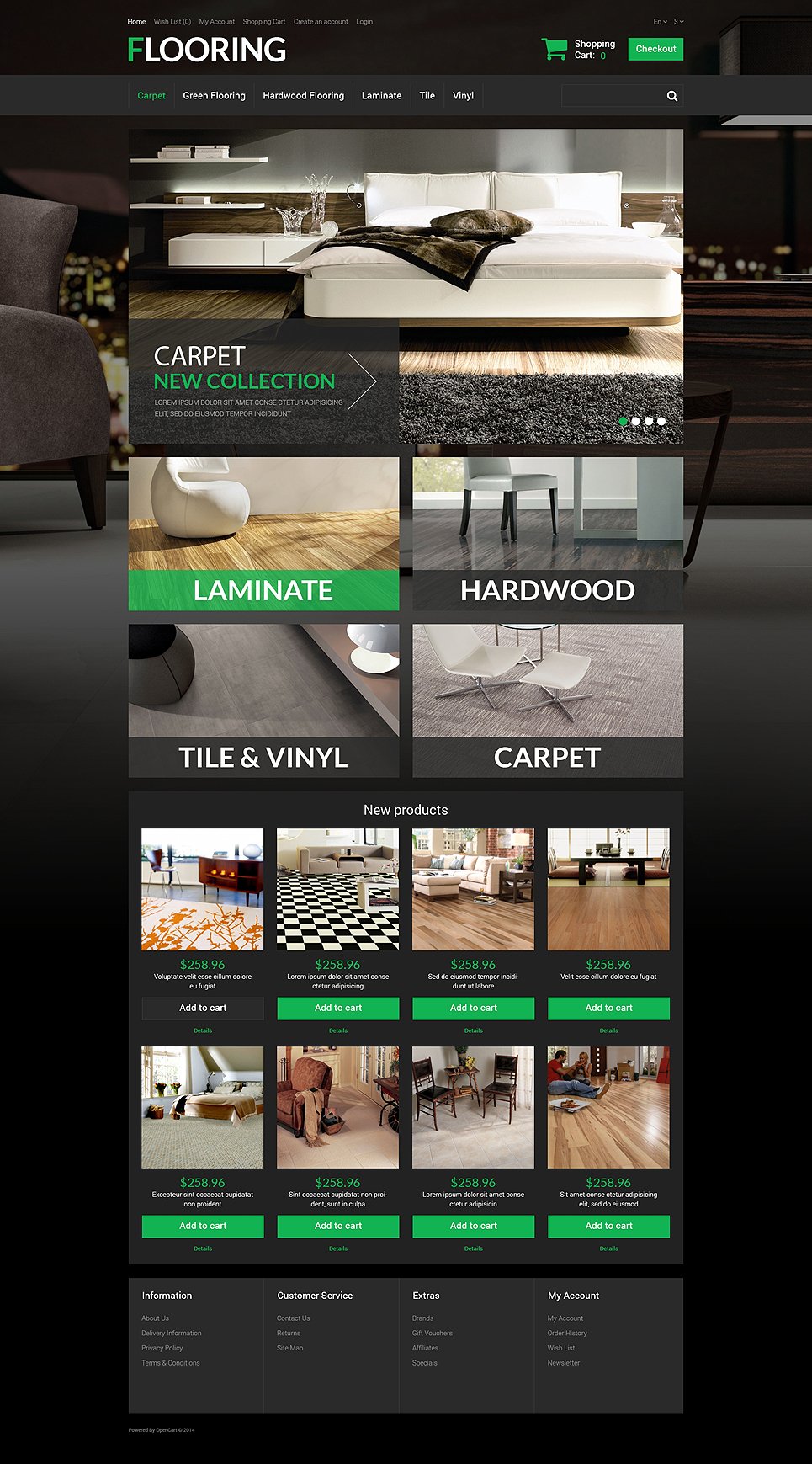 New Flooring OpenCart Template TMT