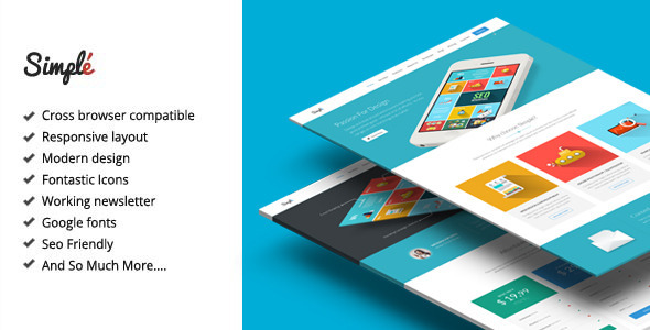 Simple - Responsive Landing Page Template
 TFx