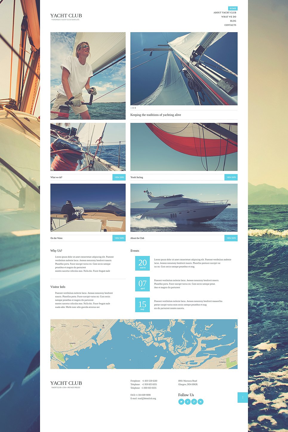 Yacht Club WordPress Theme TMT