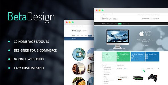 Beta Design | E-Commerce HTML Template
 TFx