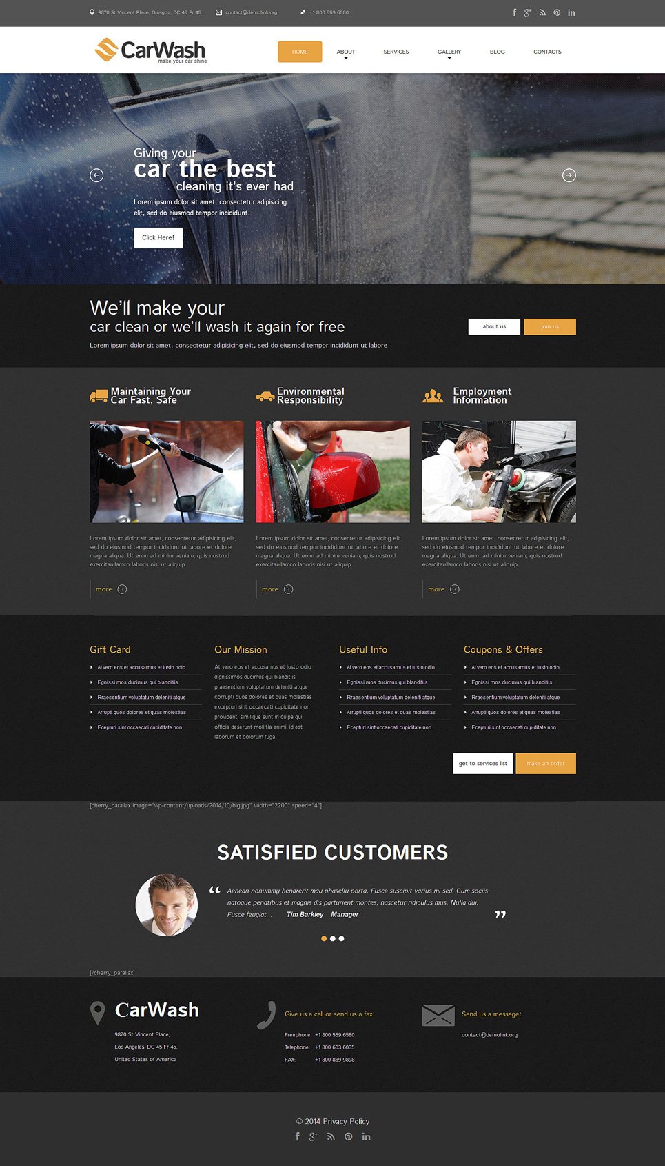 Car Wash Responsive WordPress Theme TMT