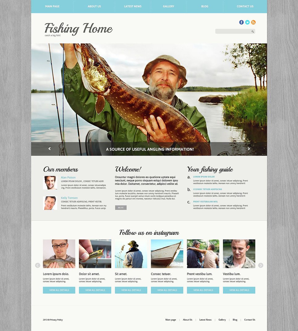 Fishing Responsive Joomla Template TMT