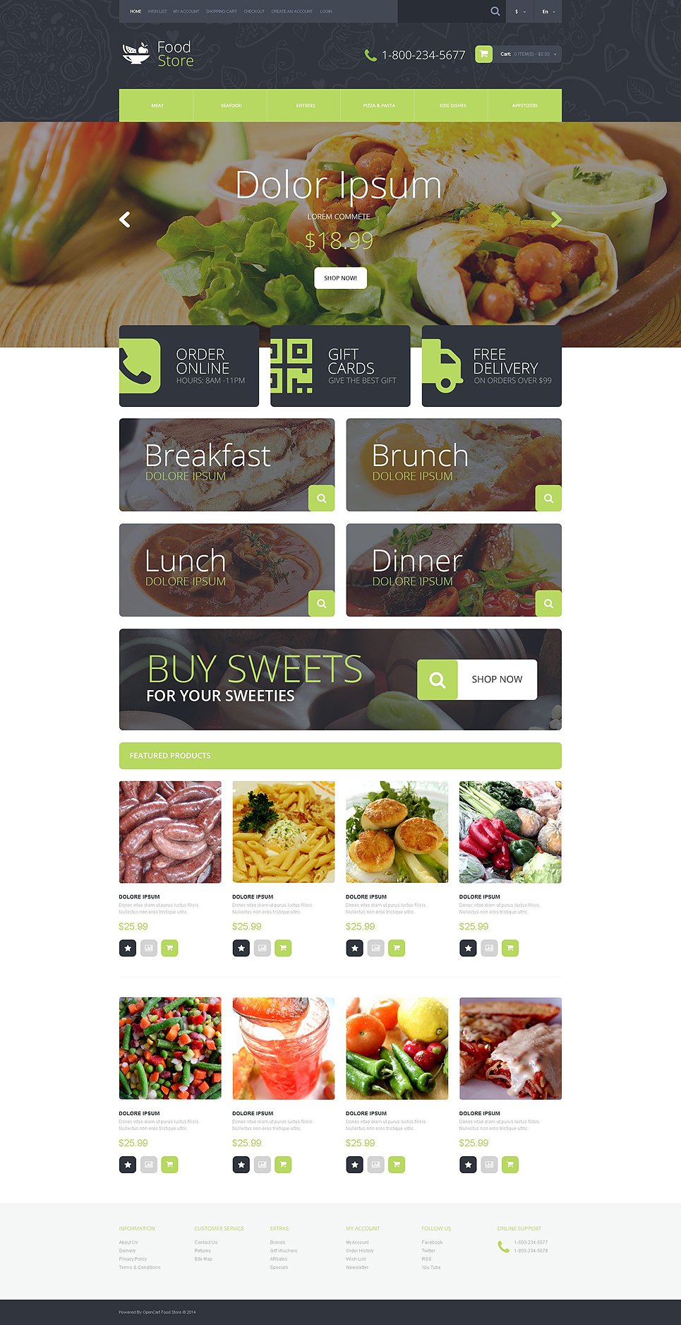 Food Shop OpenCart Template TMT