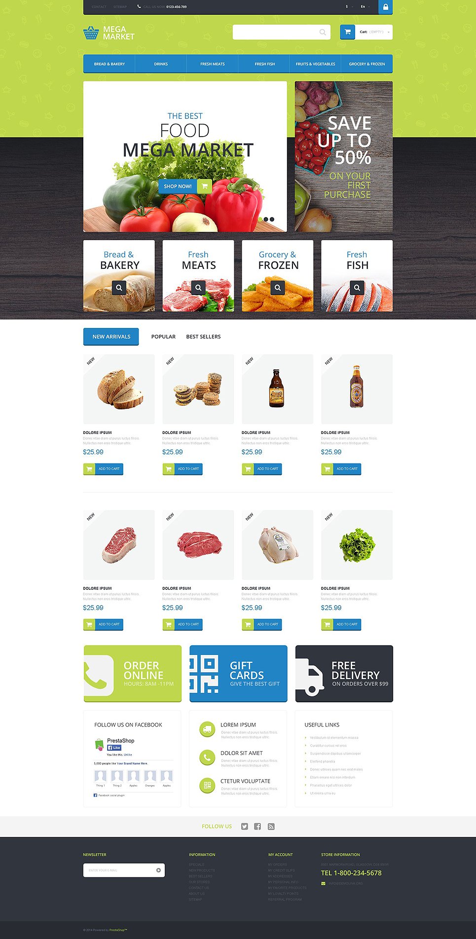 Food Shop PrestaShop Theme TMT