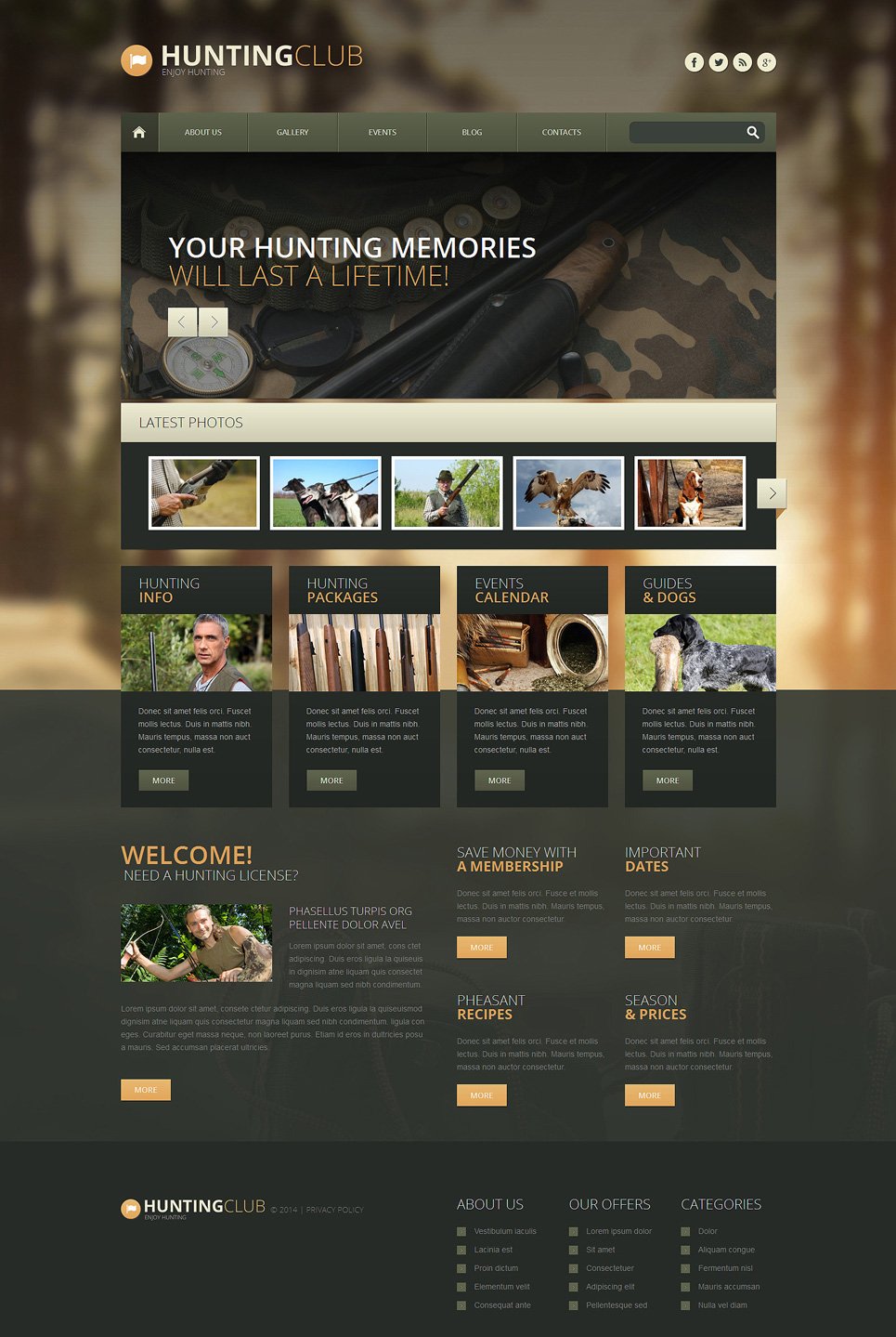Hunting Responsive WordPress Theme TMT