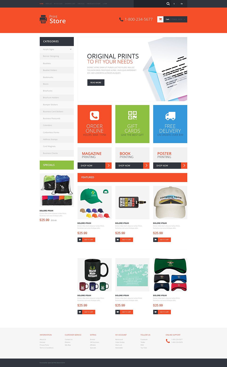 Print Shop Responsive OpenCart Template TMT