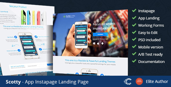 Scotty - Instapage App Landing Page
 TFx