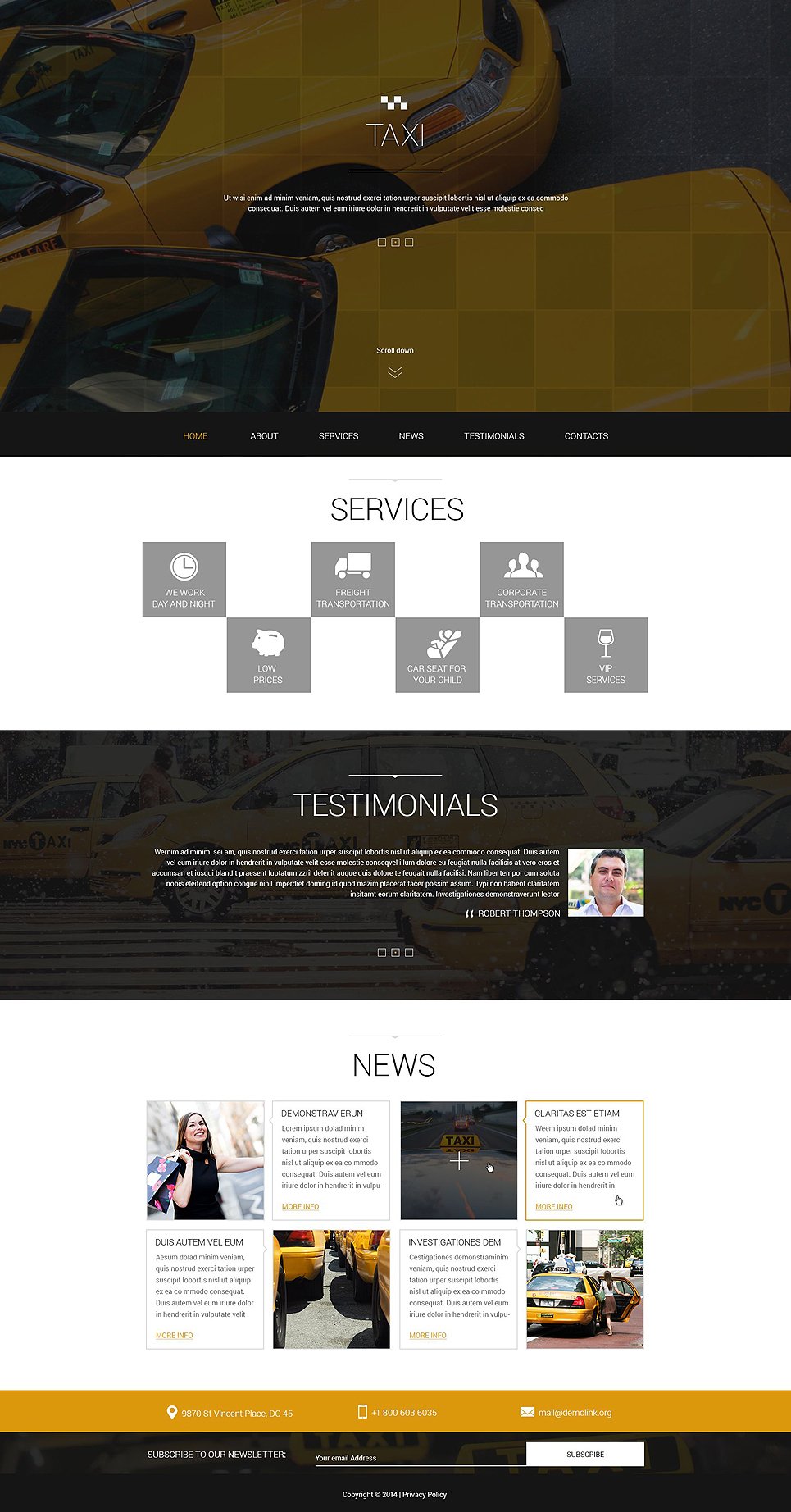 Taxis in Big Cities Joomla Template TMT
