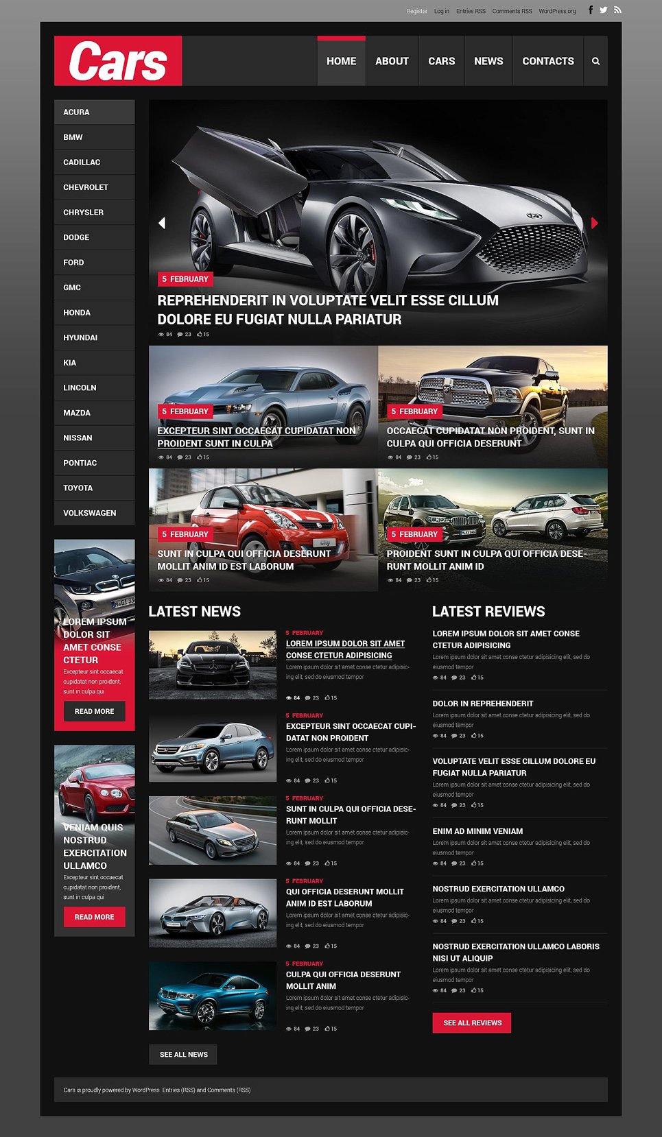 Car Responsive WordPress Theme TMT