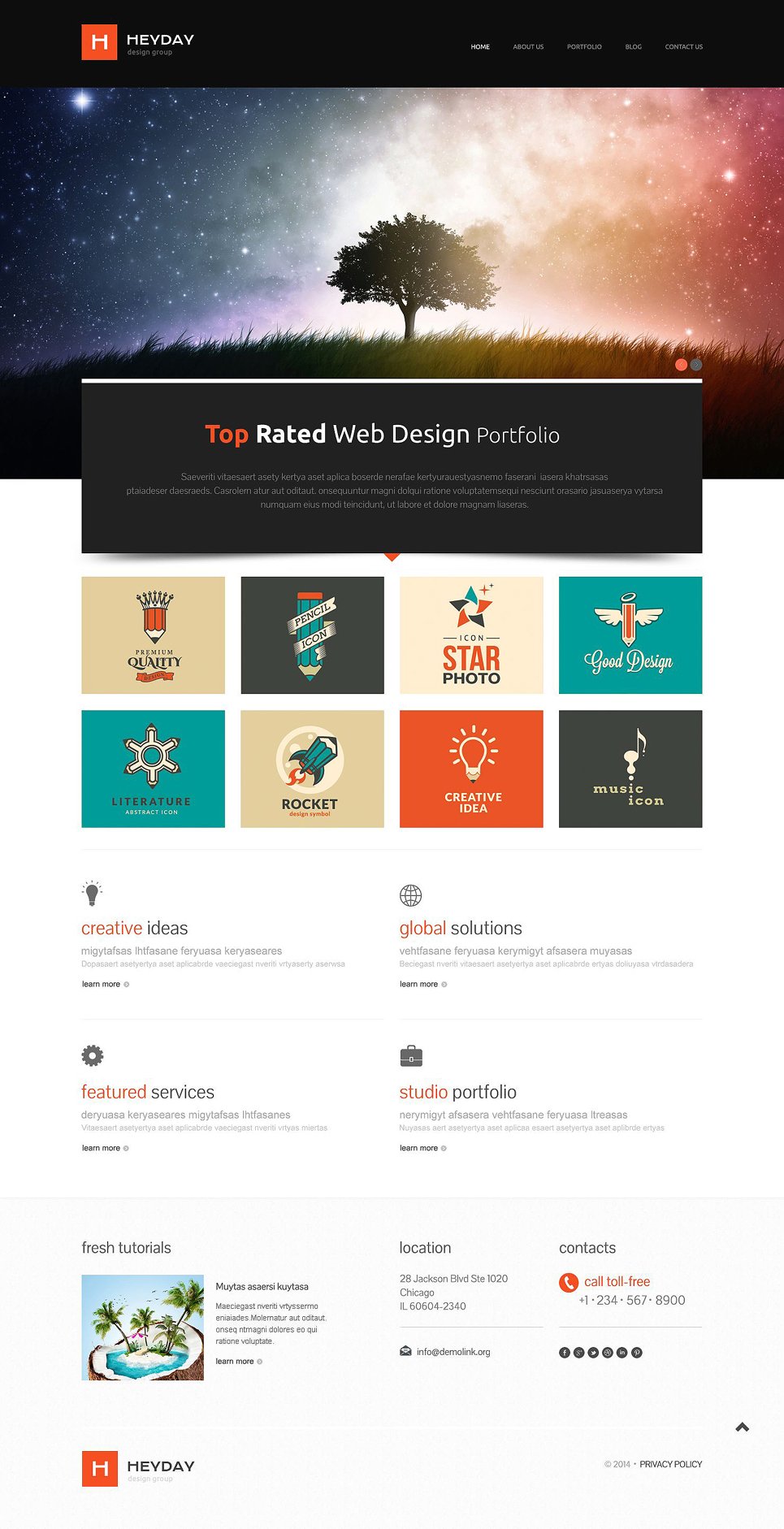 Designer Portfolio Responsive WordPress Theme TMT