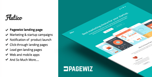 Flatico - Pagewiz Landing Page Template
 TFx