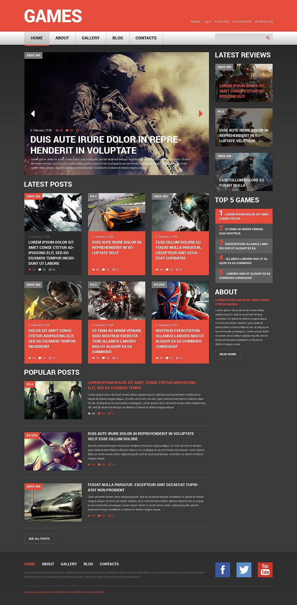 Game Portal Responsive WordPress Theme TMT