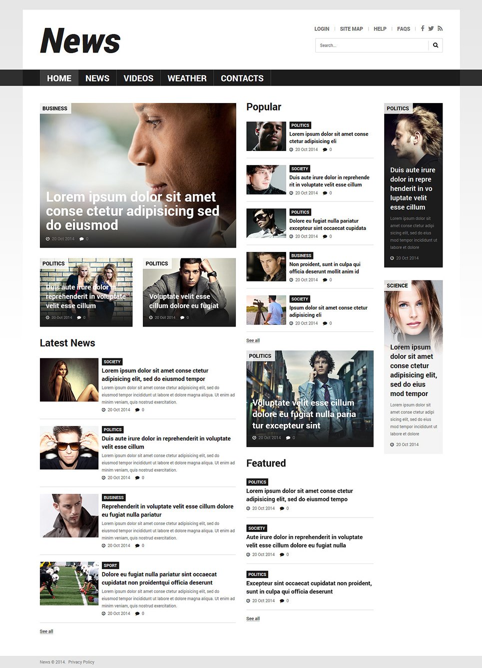 News Portal Responsive Joomla Template TMT