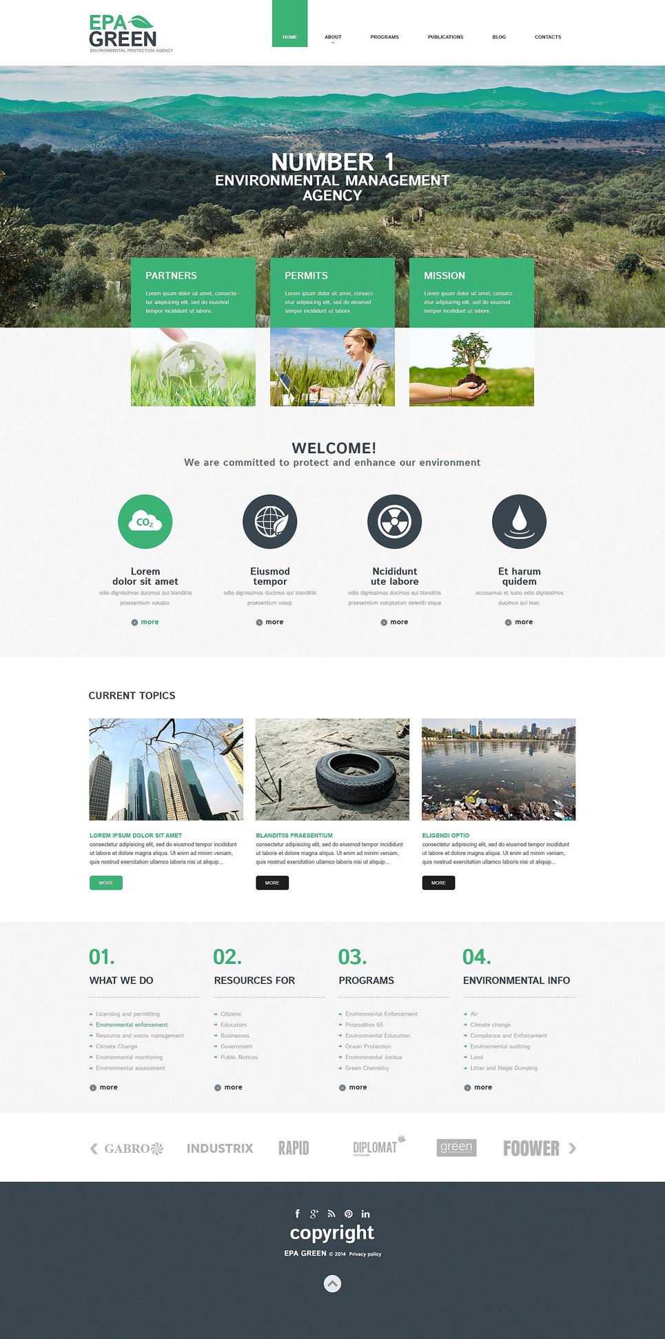 Environmental Responsive WordPress Theme TMT