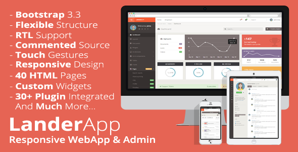 LanderApp - Responsive WebApp & Admin
 TFx