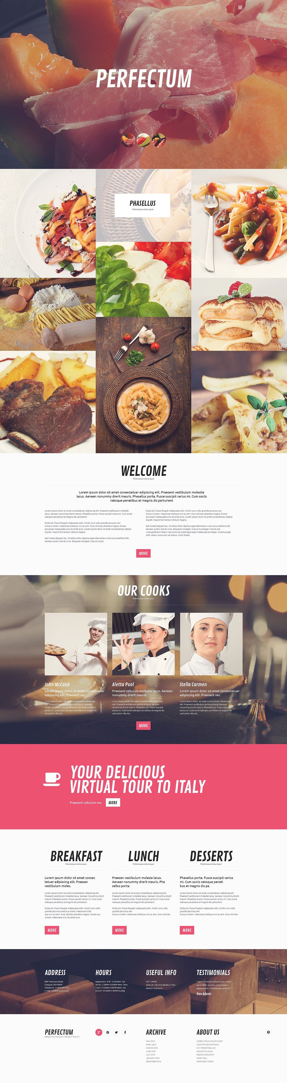 Cafe and Restaurant WordPress Theme TMT