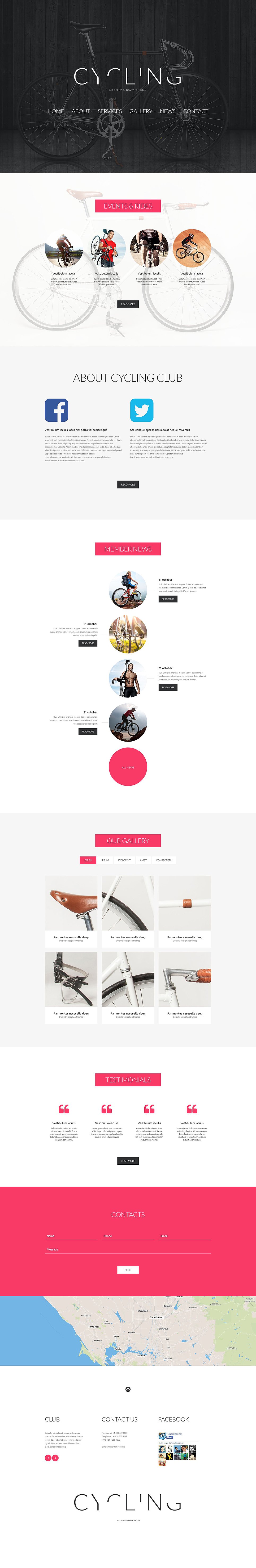 Cycling Club Joomla Template TMT