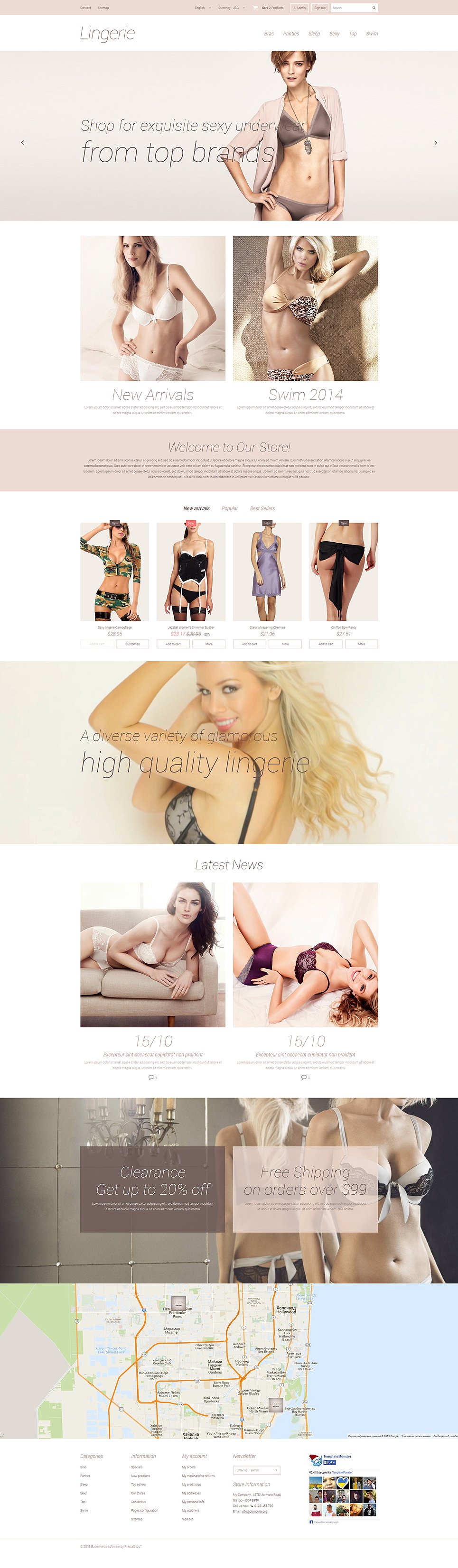 Elegant Lingerie PrestaShop Theme TMT