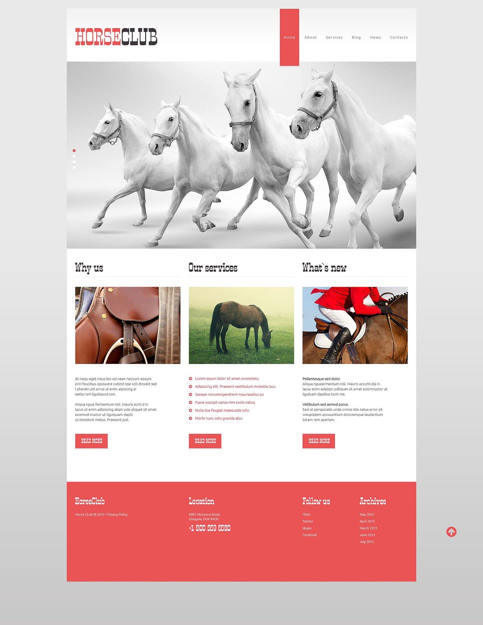 Horse Club WordPress Theme TMT