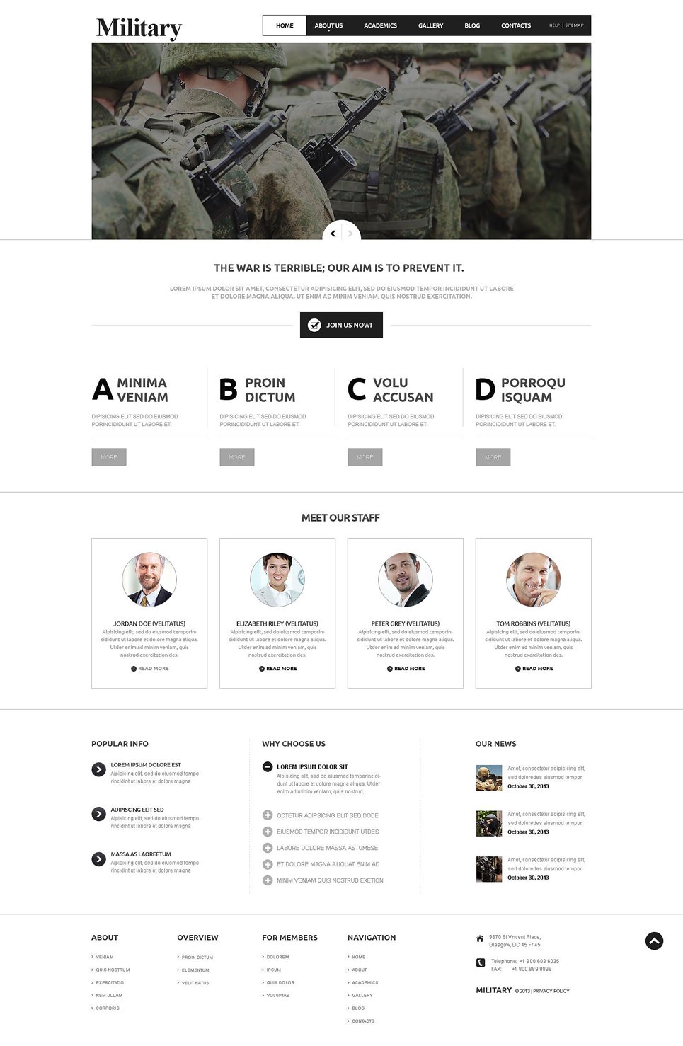 Military Responsive Joomla Template TMT